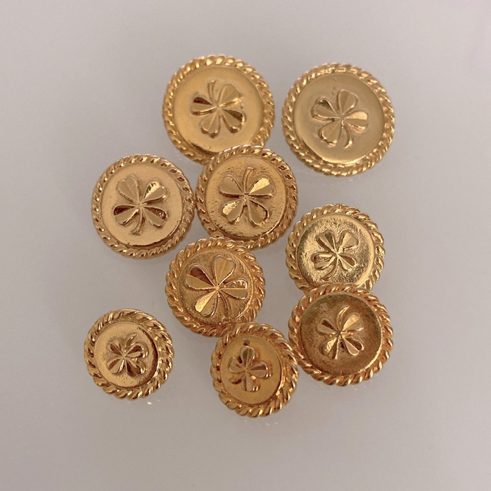 CHANEL Gold Button Set